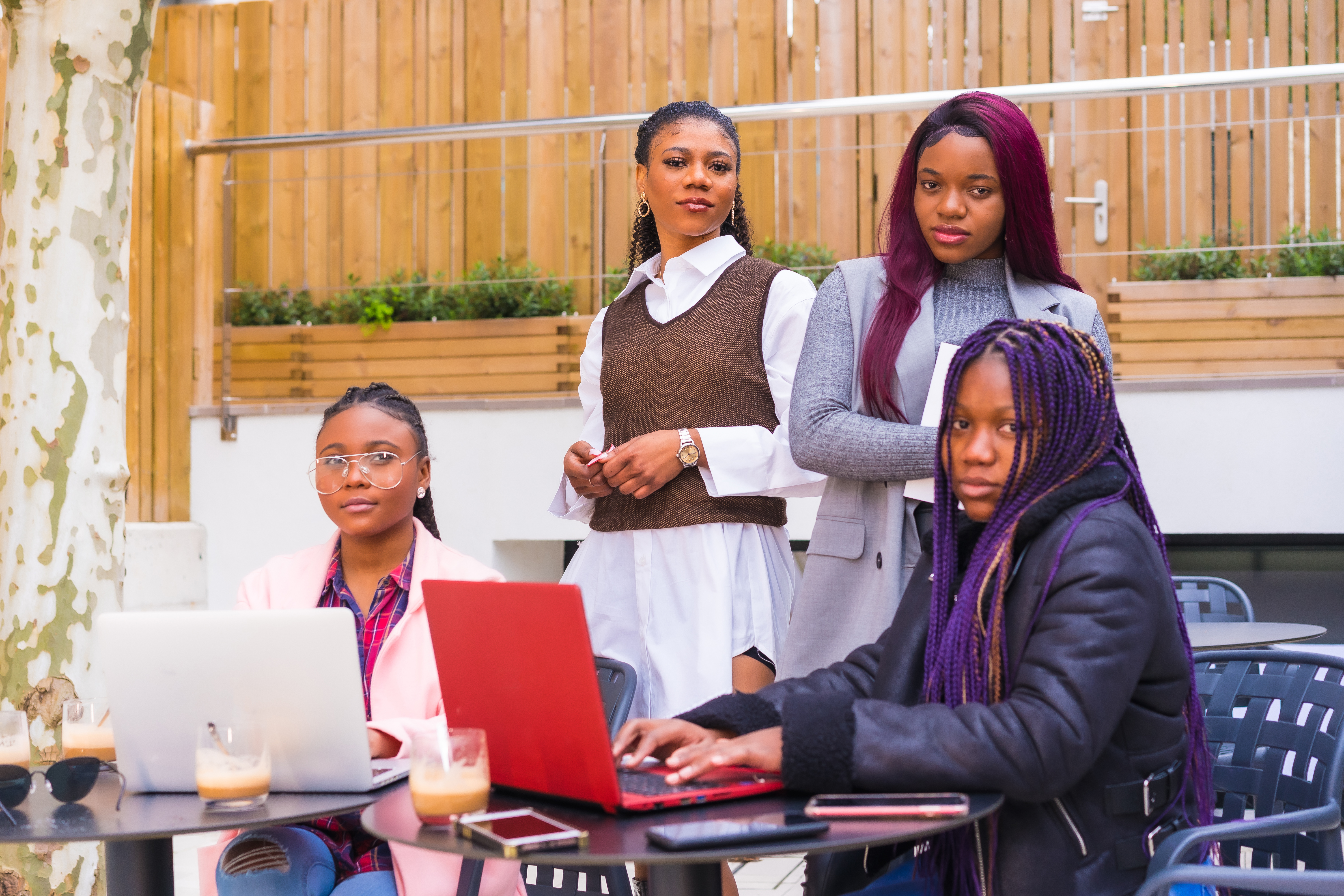 Young businesswomen in professional setting